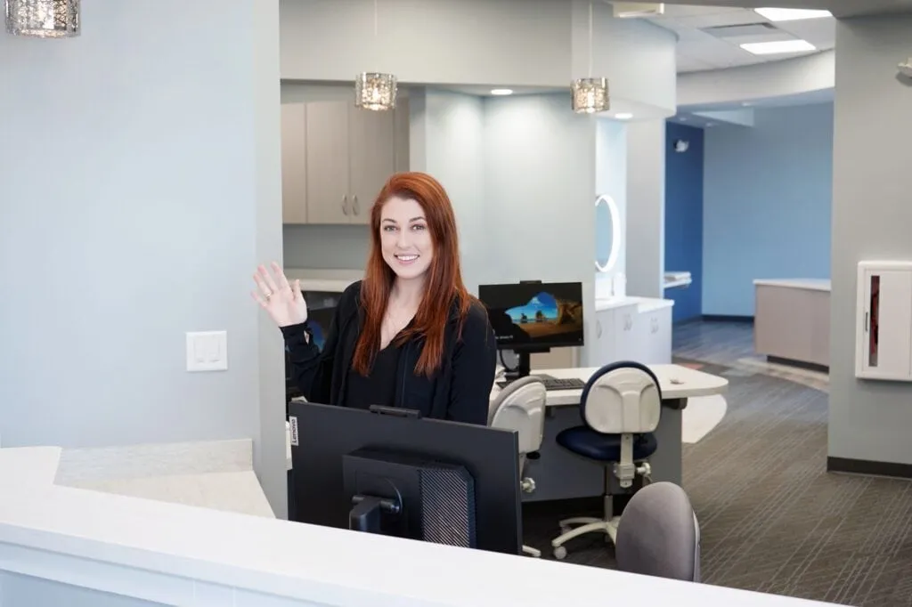 Front desk area at NC Tooth Docs in Huntersville, NC